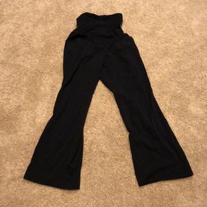 Black over belly maternity dress pants